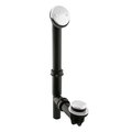 Westbrass Black 1-1/2" Tubular Tip Toe Bath Waste in Powder coated White 593144-50